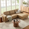 Roscoe Right-Facing Vegan Leather Sectional Sofa with Chaise