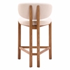 Rosetta Counter Stool - Set of 2 in Beige & Walnut