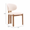 Rosetta Dining Chair - Set of 2 in Beige & Walnut