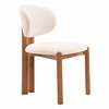 Rosetta Dining Chair - Set of 2 in Beige & Walnut