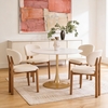 Rosetta Dining Chair - Set of 2 in Beige & Walnut