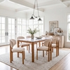 Rosetta Dining Chair - Set of 2 in Beige & Walnut