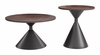 Rosk Coffee Table Set 2-Piece in Walnut & Black