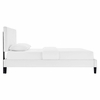 Roxanne Performance Velvet King Platform Bed in White