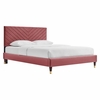 Roxanne Performance Velvet Queen Platform Bed-MOD-6286