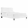 Roxanne Performance Velvet Queen Platform Bed-MOD-6286