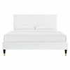 Roxanne Performance Velvet Queen Platform Bed-MOD-6286