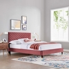 Roxanne Performance Velvet Queen Platform Bed-MOD-6286