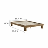 Runa Wood Full Platform Bed in French Oak