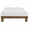 Runa Wood Full Platform Bed in French Oak