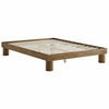 Runa Wood Full Platform Bed in French Oak