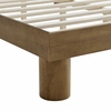 Runa Wood Full Platform Bed in French Oak