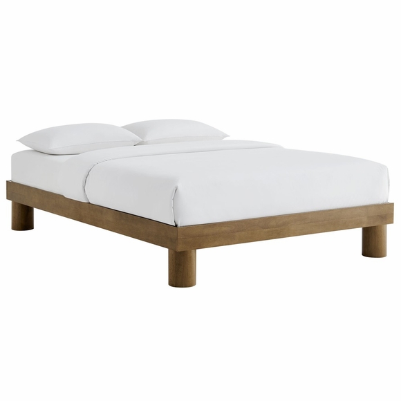 Runa Wood King Platform Bed in French Oak
