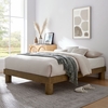 Runa Wood Queen Platform Bed in French Oak