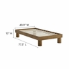 Runa Wood Twin Platform Bed in French Oak