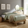 Runa Wood Twin Platform Bed in French Oak