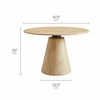 Sabelle 47" Round Wood Dining Table in Natural