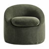 Sadie Slipcovered Linen-Blend Round Accent Chair