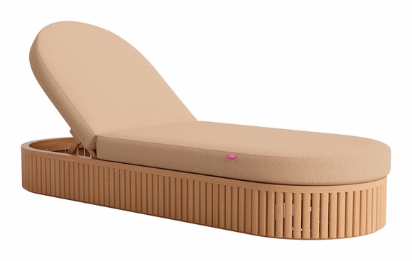 Sakina Chaise Lounge in Brown
