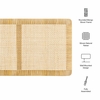 Sandy Wall Mounted Wood and Rattan Full Size Headboard in Natural Rattan