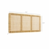 Sandy Wall Mounted Wood and Rattan King Size Headboard in Natural Rattan