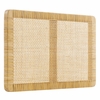 Sandy Wall Mounted Wood and Rattan Twin Size Headboard in Natural Rattan
