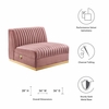 Sanguine Channel Tufted Performance Velvet Modular Sectional Sofa Armless Chair