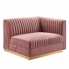 Sanguine Channel Tufted Performance Velvet Modular Sectional Sofa Loveseat