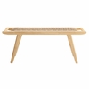 Saoirse 47" Wove Rope Wood Bench