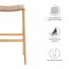 Saoirse Woven Rope Wood Bar Stool Set of 2