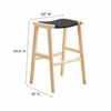 Saoirse Woven Rope Wood Bar Stool Set of 2
