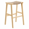 Saoirse Woven Rope Wood Bar Stool Set of 2