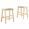Saoirse Woven Rope Wood Counter Stool Set of 2