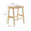 Saoirse Woven Rope Wood Counter Stool Set of 2