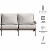 Saratoga Outdoor Patio Teak Sofa