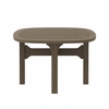 Saratoga Square Outdoor Patio Teak Wood Side Table in Weathered Gray