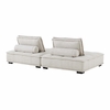 Saunter Tufted Fabric 2-Piece Loveseat in Beige