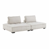 Saunter Tufted Fabric 2-Piece Loveseat in Beige