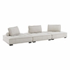 Saunter Tufted Fabric 3-Piece Sofa in Beige