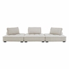 Saunter Tufted Fabric 3-Piece Sofa in Beige