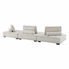 Saunter Tufted Fabric 3-Piece Sofa in Beige