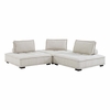 Saunter Tufted Fabric 3-Piece Sofa in Beige