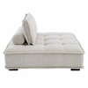 Saunter Tufted Fabric 4-Piece Sectional Sofa in Beige