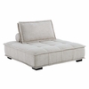 Saunter Tufted Fabric 5-Piece Sectional Sofa in Beige