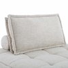 Saunter Tufted Fabric 5-Piece Sectional Sofa in Beige