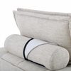 Saunter Tufted Fabric 5-Piece Sectional Sofa in Beige