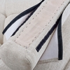 Saunter Tufted Fabric Armless Chair in Beige