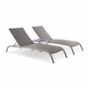 Savannah 3 Piece Outdoor Patio Mesh Set in Gray