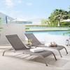 Savannah 3 Piece Outdoor Patio Mesh Set in Gray