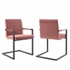Savoy Performance Velvet Dining Chairs - Set of 2 in Dusty Rose